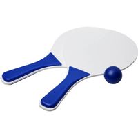 Actief speelgoed tennis/beachball setje blauw/wit - Beachballsets - thumbnail