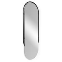 Spinder Design Orbis oval 160 spiegel 159x59 cm - zwart