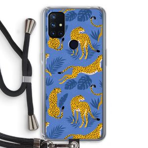 Luipaard: OnePlus Nord N10 5G Transparant Hoesje met koord