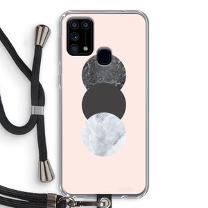 Marmeren cirkels: Samsung Galaxy M31 Transparant Hoesje met koord