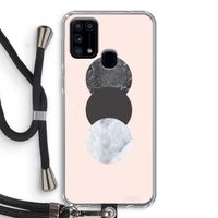 Marmeren cirkels: Samsung Galaxy M31 Transparant Hoesje met koord