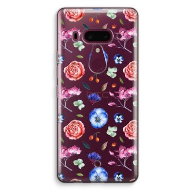 Bloemetjes: HTC U12+ Transparant Hoesje