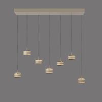 Paul Neuhaus 7L eettafel hanglampPure Falling Rings bronce - 2505-97