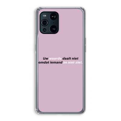 uw waarde daalt niet: Oppo Find X3 Transparant Hoesje