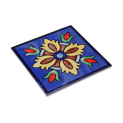 Placemat Versa Blauw Kurk Keramisch Tegel 20 X 0,6 X 20 CM