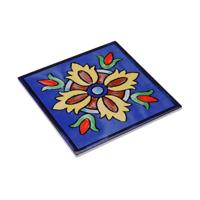 Placemat Versa Blauw Kurk Keramisch Tegel 20 X 0,6 X 20 CM