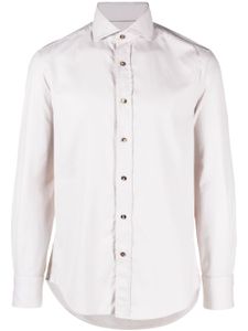Brunello Cucinelli chemise en coton à boutonnière - Tons neutres