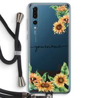 Zonnebloemen: Huawei P20 Pro Transparant Hoesje met koord