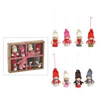 Kersthangers - 8x -?poppetjes - 4 x 7 x 3 cm -?kerstversiering