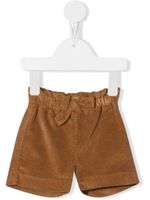 Il Gufo short en velours côtelé à taille nouée - Marron