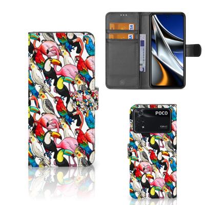 Xiaomi Poco X4 Pro 5G | Telefoonhoesje | Met pasjeshouder | Birds