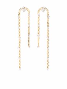 Delfina Delettrez boucles d'oreilles Unchain My Art en or 18ct ornée de diamants