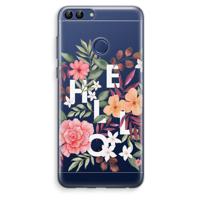 Hello in flowers: Huawei P Smart (2018) Transparant Hoesje