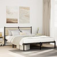 Bedframe zonder matras metaal sonoma eikenkleurig 140x200 cm