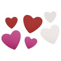 Plak hartjes mix kleuren - 100x stuks Crepla foam hartjes - zelfklevend - knutselen