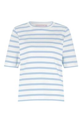 Annika stripe t-shirt - off white/green - 13598
