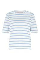 Annika stripe t-shirt - off white/green - 13598