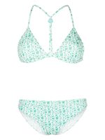 Moncler bikini à logo imprimé - Vert