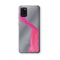 Paarse stroom: Samsung Galaxy A31 Transparant Hoesje