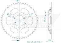 ESJOT Chain wheel 415 47z steel black