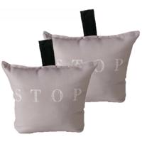 Deurstopper - 2x - 2 kilo - oud roze - polyester - 23 x 10 cm