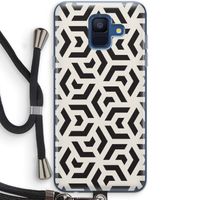 Crazy pattern: Samsung Galaxy A6 (2018) Transparant Hoesje met koord