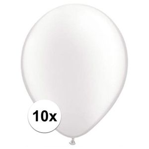 Qualatex parel witte ballonnen 10 stuks