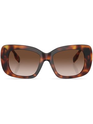 Burberry Eyewear lunettes de soleil carrées à logo imprimé - Vert