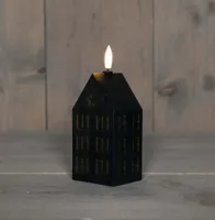 Anna&apos;s Collection LED kaars 3d flame huis 5x6x15cm zwart 1 stuks