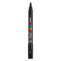 Uni Posca pc3m acrylmarker zwart - ronde punt tot 1,3 mm
