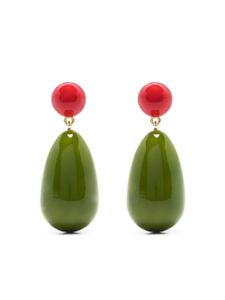 Eshvi boucles d'oreilles pendantes - Vert