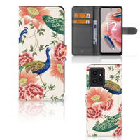 Telefoonhoesje met Pasjes voor Xiaomi Redmi Note 12 4G Pink Peacock