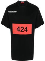 424 t-shirt en coton à imprimé graphique - Noir - thumbnail