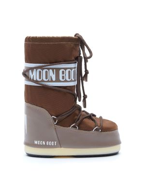 Moon Boot Kids claquettes à logo imprimé - Marron