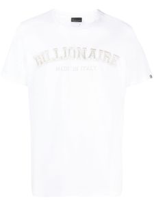 Billionaire t-shirt à logo brodé - Blanc