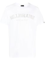 Billionaire t-shirt à logo brodé - Blanc - thumbnail