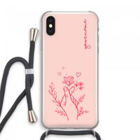 Giving Flowers: iPhone XS Max Transparant Hoesje met koord