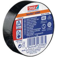 tesa 53988-00000-00 Isolatietape tesa Professional Zwart (l x b) 10 m x 15 mm 1 stuk(s) - thumbnail