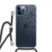 Moroccan Print: iPhone 13 Pro Max Transparant Hoesje met koord