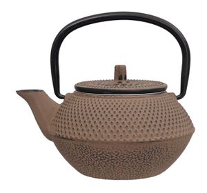 Taupe Gietijzeren Theepot - Cast Iron - 13.5 x 11.5 x 8.5cm 350ml