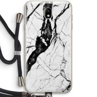 Witte marmer 2: Samsung Galaxy J7 (2017) Transparant Hoesje met koord