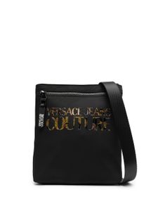 Versace Jeans Couture sacoche à logo strassé - Noir