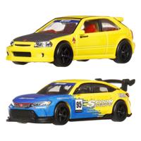 Hot Wheels Premium Car Culture Diecast Vehicle 2-Pack 1/64 '99 Honda Civic Type R (EK9) & Honda Civic Type R Hot Wheels Premium Car Culture Diecast Vehicle 2-Pack 1/64 '99 Honda Civic Type R (EK9) & Honda Civic Type R