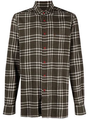 Kiton Katoenen overhemd - Bruin