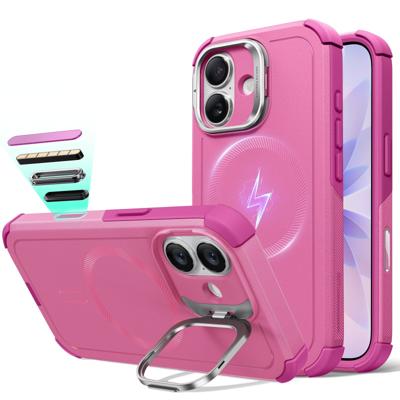 iPhone 17 Cyber Tough Magnetic Case (Camera Control, Stash Stand) - Rosy Pink iPhone 17 Cyber Tough Magnetic Case (Camera Control, Stash Stand) - Rosy Pink