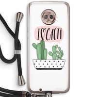 I love cacti: Motorola Moto G6 Transparant Hoesje met koord