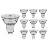 10x GU10 LED Spot - 4 Watt 345 Lumen - 2700K Warm wit - Dimbaar - Vervangt 50 Watt - LED Reflector