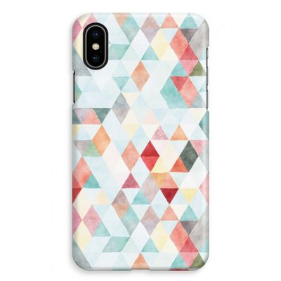 Gekleurde driehoekjes pastel: iPhone XS Max Volledig Geprint Hoesje