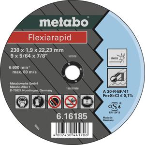 Metabo Flexiarapid 616185000 Doorslijpschijf recht 230 mm 25 stuk(s) Metaal