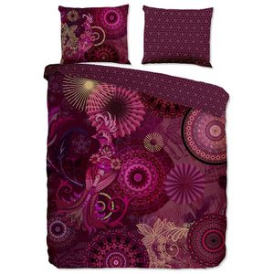 Dekbedovertrek Miska - Tweepersoons (200x200 cm) - / Roze Katoen - Dessin: Bloemen, Dieren, Natuur - HIP - Dekbed-Discounter.nl